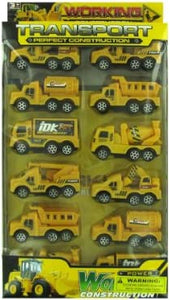 bulk buys Construction Truck Toy Set - Pack of 8
