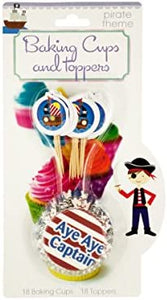 Kids Cupcake Baking Cups &amp; Toppers Set-Package Quantity,36