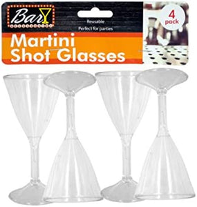 Plastic Martini Shot Glasses - Pack of 36