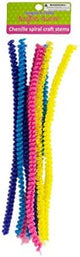 Chenille Spiral Craft Stems-Package Quantity,48