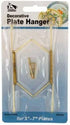 Small Brass-Plated Decorative Plate Hanger - Pack of 24