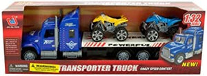 bulk buys Friction Powered Toy Trailer Truck with ATVs - Pack of 6