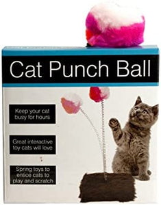 Cat Punch Ball Toy with Furry Base - Pack of 15