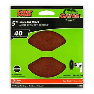 Gator 5" Stick - On Sandpaper Disc 3 Pack