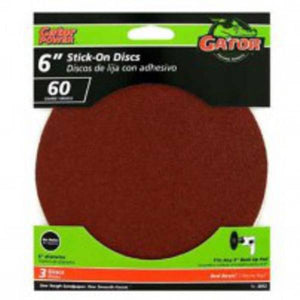 Gator 6" Stick - On Sandpaper Disc 3 Pack