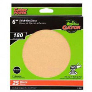 Gator 6" Stick - On Sandpaper Disc 25 Pack