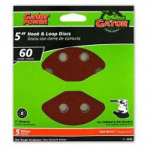 Gator 5" Red Resin 8 Hole Hook and Loop Disc 5 Pack