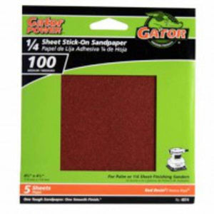 Gator 1/4 Sheet Stick - On Sandpaper 5 Pack