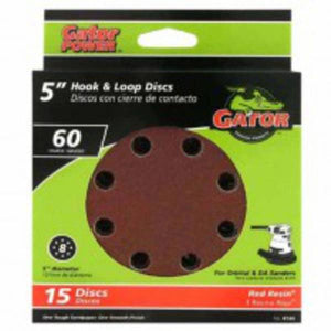 Gator 5" Red Resin 8 Hole Hook and Loop Disc 15 Pack