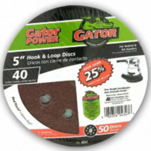 Gator 5" Red Resin 8 Hole Hook and Loop Disc 50 Pack