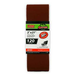 Gator 3" x 21" Red Resin Sanding Belt 5 Pack