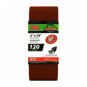 Gator 3" x 18" Red Resin Sanding Belt 5 Pack