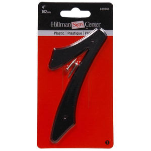 Hillman 4" Plastic Black Numbers
