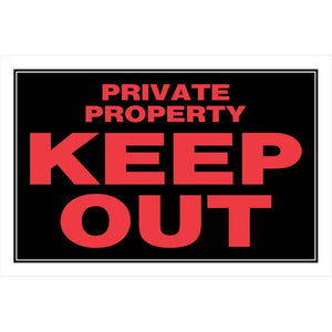 Hillman 8" x 12" Private Property Keep Out Sign