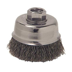 Weiler Vortec Pro Crimped Wire Cup Brush with 1/2"-13 Threaded Arbor