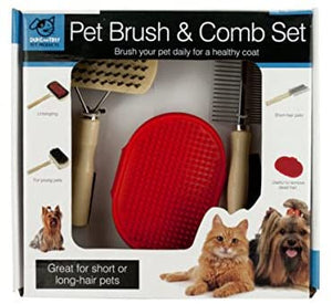 duke039;s Pet Brush Comb Grooming Set - Pack of 8
