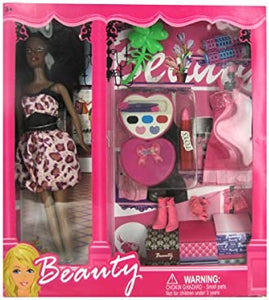 bulk buys Black Fashion Doll with Dress and Accessories