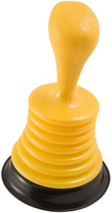 PlumbCraft Powerful Mini Home Plunger for All Drain Types, including showers, tubs, and sinks - Small - 7.5" H