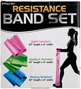 bulk buys Resistance Band Set with 3 Tension Levels - Pack of 12