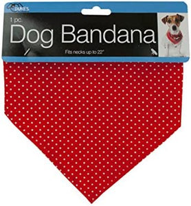 Polka Dot Dog Bandana with Snap Closure - Pack of 24