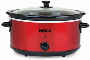 Nesco SC-6-22 Slow Cooker, 6 Qt, Red