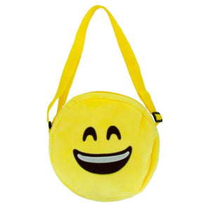bulk buys Emoticon Plush Shoulder Bag - Pack of 12