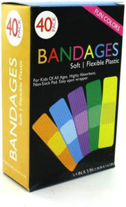Fun color bandages, Case of 24