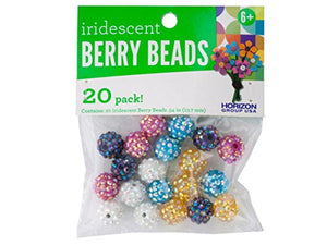 bulk buys Iridescent Berry Beads - Pack of 72