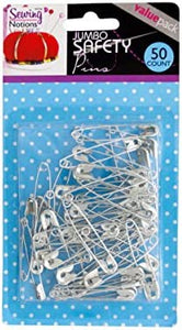 Bulk Buys HB002-96 Jumbo Safety Pins - Pack of 96