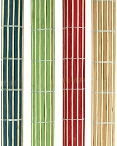 Roll-Up Bamboo Placemats Set - Pack of 12