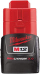 Milwaukee Electric Tool 48-11-2430 M12 Redlithium 3.0 Compact Battery Pack