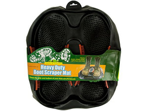 bulk buys OL173 Heavy Duty Boot Scraper Mat Black/Orange