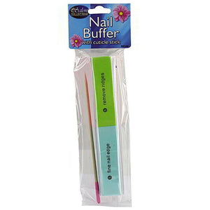 salon collections Nail Buffer with Cuticle Stick, Case of 24