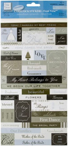 Bulk Buys Fresh Verse Wedding Cardstock Stickers - Pack of 24
