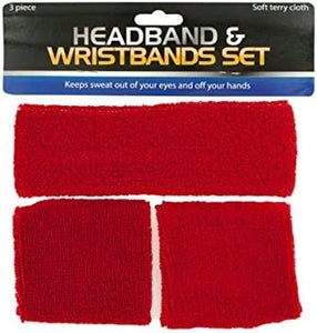 bulk buys Athletic Headband Wristbands Set - Pack of 24