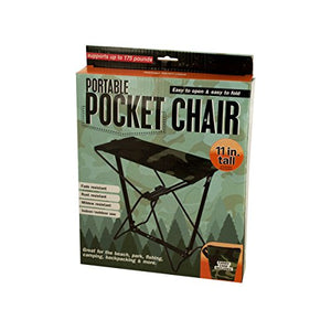 Kole Imports OC867 Portable Pocket Chair with Carrying Case, 11"