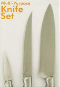 Handy Helpers Multi-Purpose Stainless Steel Knife Set - Pack of 3