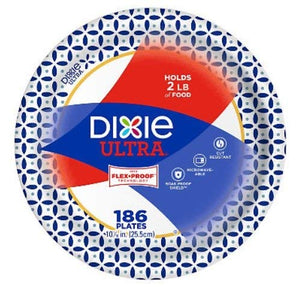 Dixie Paper Plates, Heavyweight, 10 1/16-186 Plates