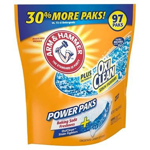 Product of Arm & Hammer Plus OxiClean Power Paks, Single Use Laundry Detergent (97-ct.) - Laundry Detergents [Bulk Savings]
