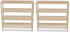 vidaXL Wooden Shoe Racks 2 pcs 3-Tier/4-Tier Shoe Shelf Storage (4-Tier)