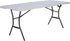 6' Fold-in-Half Commercial Grade Table, White Granite