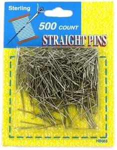 96 Packs of 500 Pack straight pins