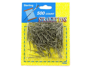 Sterling Straight Pins Value Pack, Silver - Pack of 24