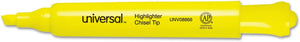 Universal 08866 Desk Highlighter, Chisel Tip, Fluorescent Yellow, 36/Pack