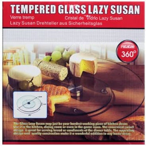 Bulk Buys Tempered glass lazy suzan (Set of 3)