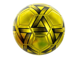 bulk buys Size 5 Metallic Gold Black Soccer Ball - Pack of 6