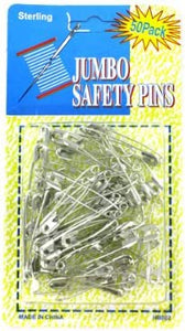 STERLING Jumbo Safety Pins, Case of 24