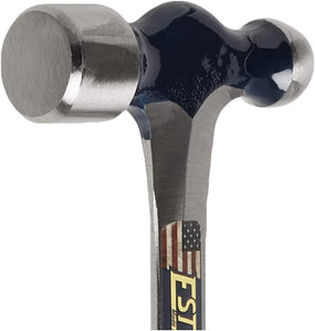 Estwing Ball Peen Hammer - 16 oz Metalworking Tool with Forged Steel Construction & Shock Reduction Grip - E3-16BP , Blue