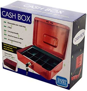 Multi-Compartment Steel Locking Cash Box - Pack of 2