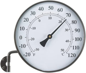 AcuRite 04006 6-Inch Antiqued Brass Finish Thermometer with Bracket